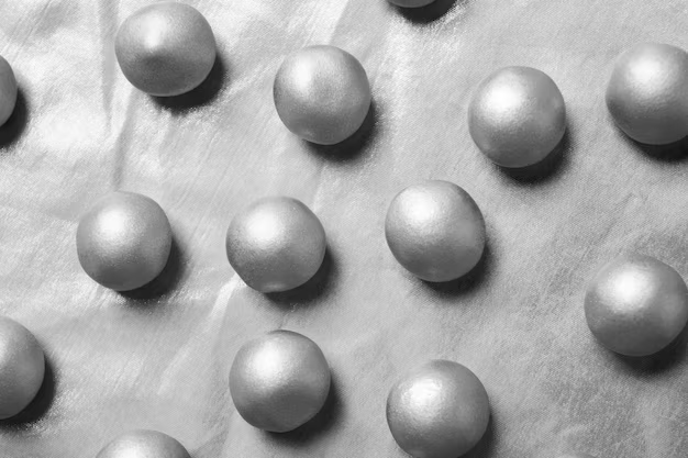 Aesthetic wallpaper with silver balls Aesthetic wallpaper with silver balls